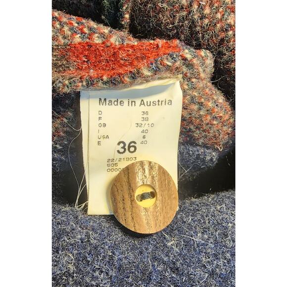 Giesswein Women's 100% Wool Coat Jacket Size 36 (8) Winter Scene Deer - Picture 8 of 9